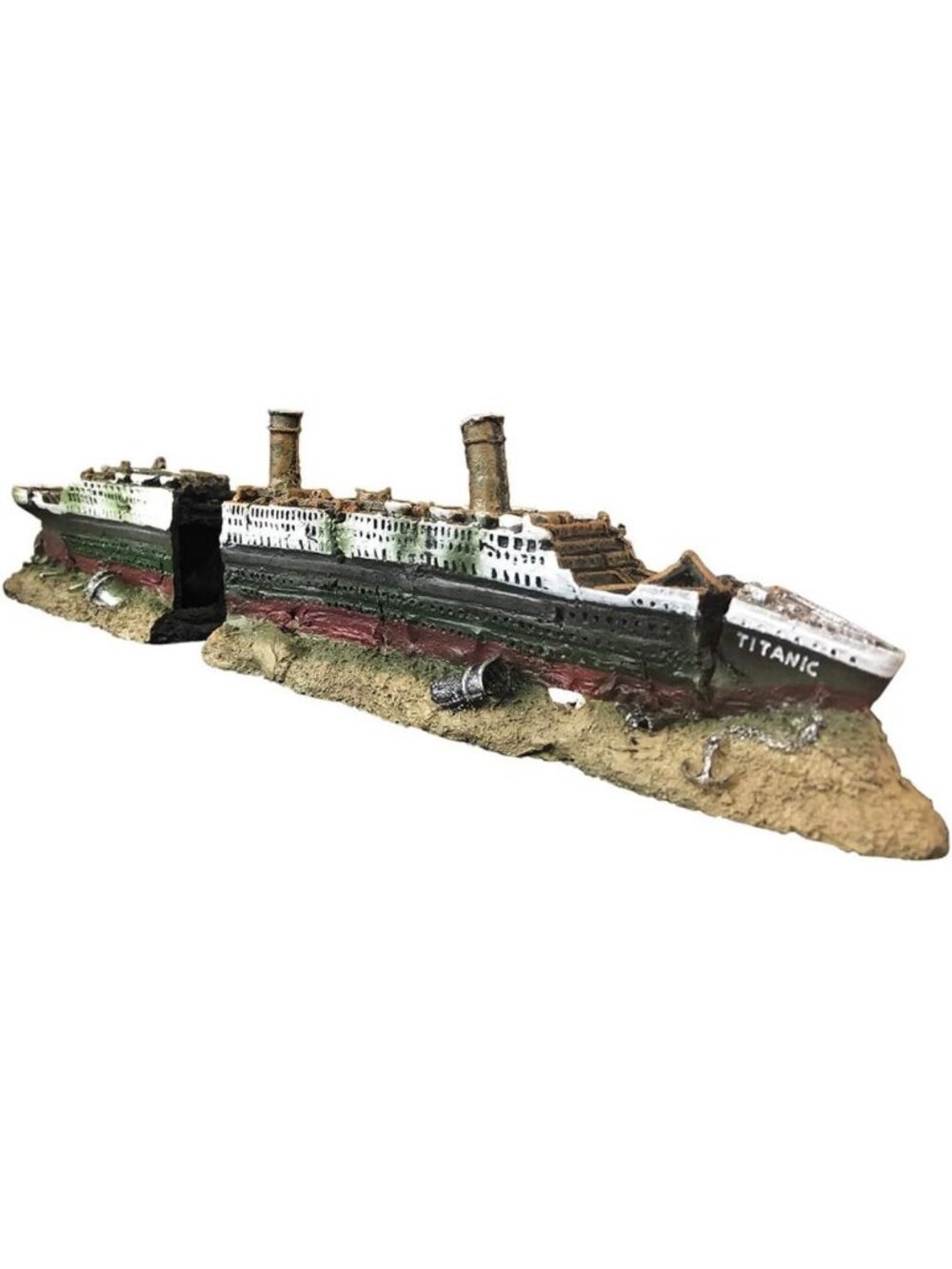 Sunken Shipwreck Aquarium Decor - Resin Titanic Ornament for Fish Tank